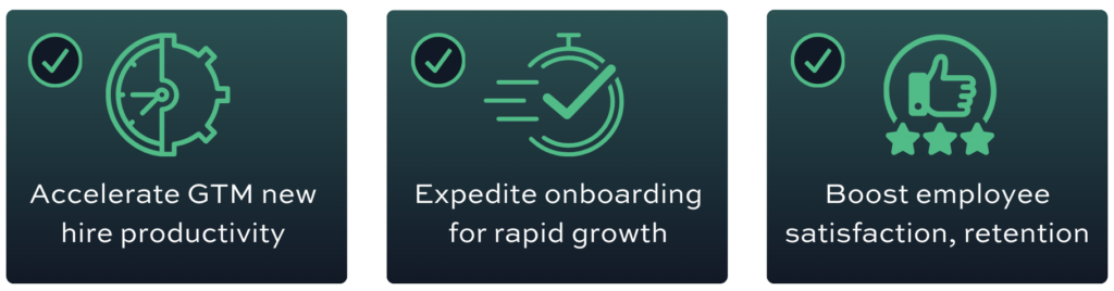 accelerate gtm new hire productivity, expedite onboarding for rapid growth, boost employee satisfaction, retention